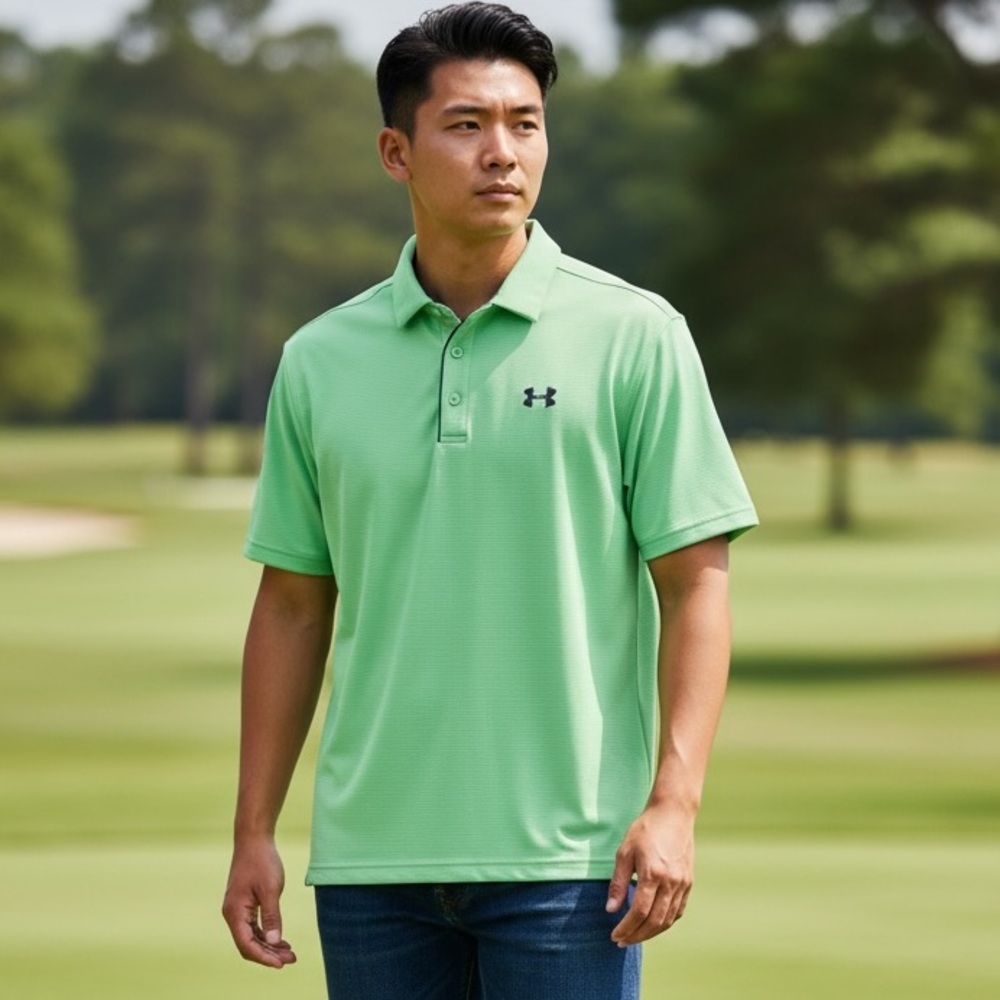 Under Armour Men’s Polo Shirt in Mint Green (Men’s Large)